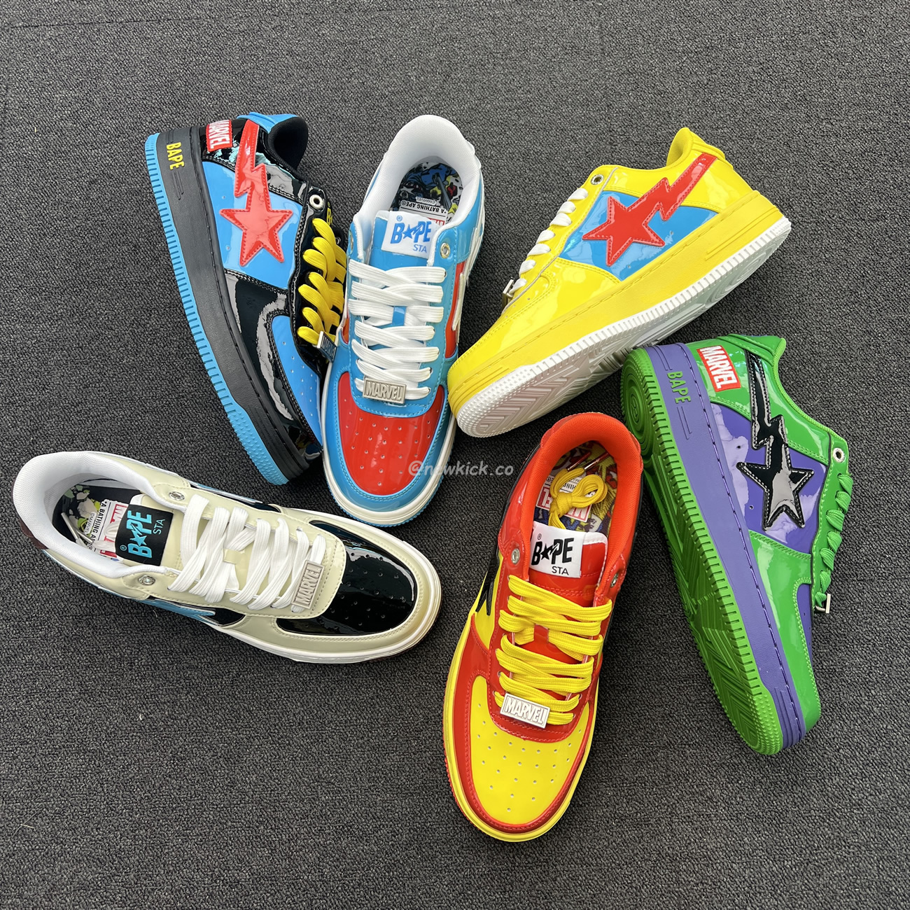 A Bathing Ape Bape Sta Marvel Comics Rocket Raccoon Thor Hulk Captain America Black Widow Iron Man  2022 (36) - www.newkick.vip